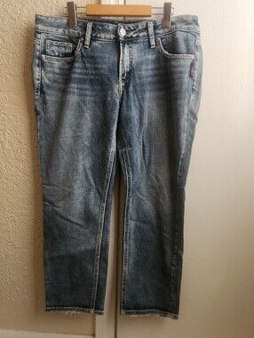 Silver Jeans - Marble Wash Elyse Slim Crop